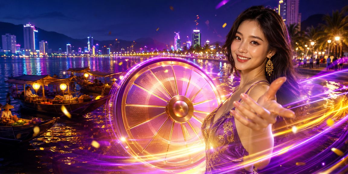 Bàn roulette phát sáng lung linh về đêm bên bờ biển Nha Trang