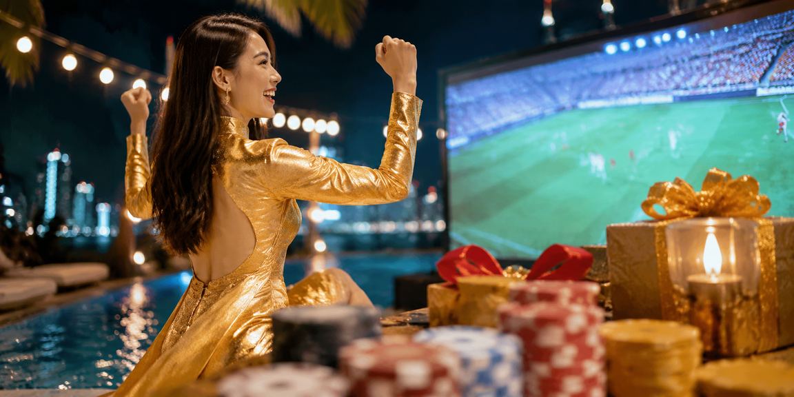 Người dùng theo dõi cá cược thể thao bên bờ biển Nha Trang với trang phục áo dài